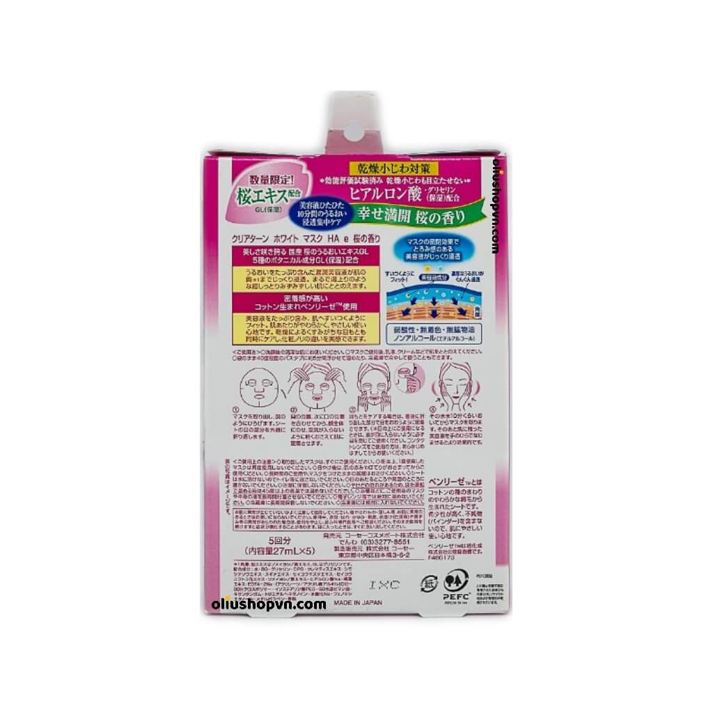 Hết khô da mặt với Mặt Nạ Dưỡng Ẩm Kose Clear Turn Hết khô da mặt với Mặt Nạ Dưỡng Ẩm Kose Clear Turn